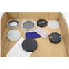 Image 1 : ASSORTED LENS CAPS AND FILTERS.