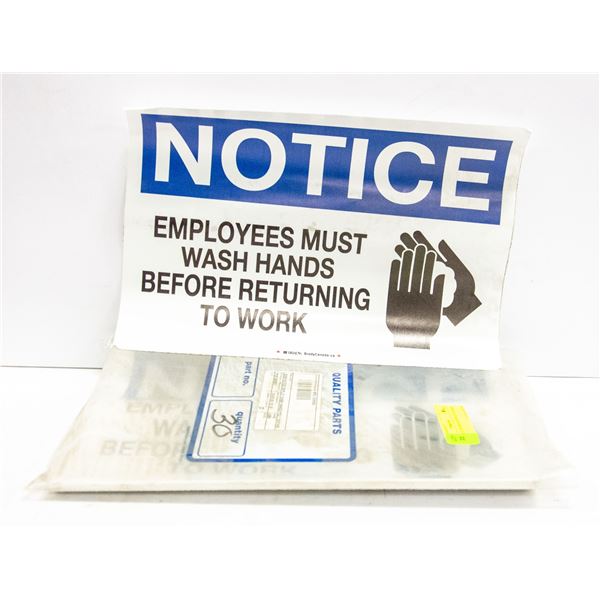 20+ NOTICE WASH HANDS STICKERS