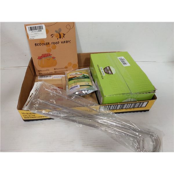 FOOD LOT: ORGANIC VEGAN NOODLES, HENNA POWDER,