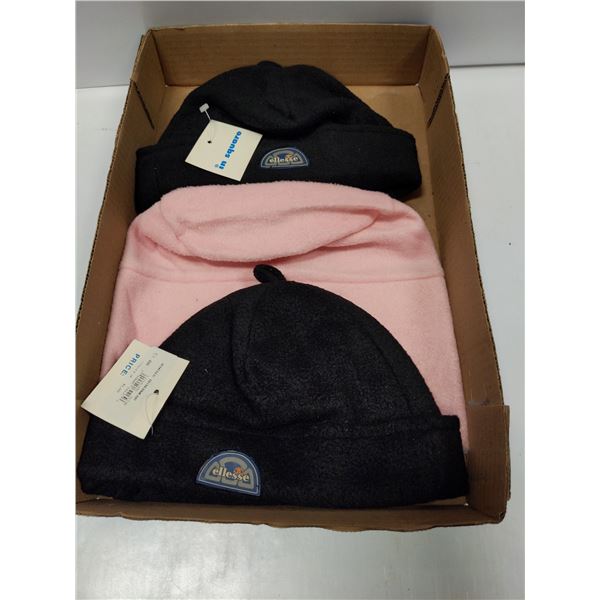 FLAT WITH 3 ASSORTED WINTER HATS