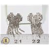 Image 1 : NEW HEART SHAPED RHINESTONE "WATERFALL" EARRINGS