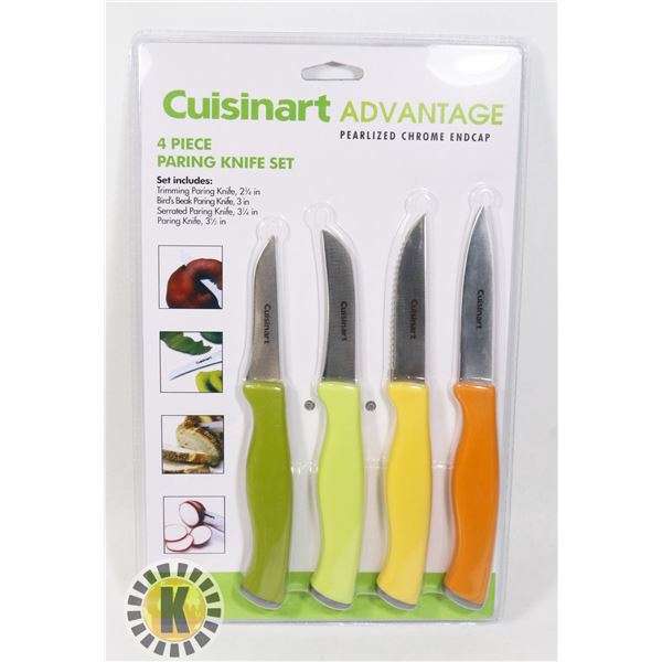 NEW 4PC CUISINART PARING KNIFE SET