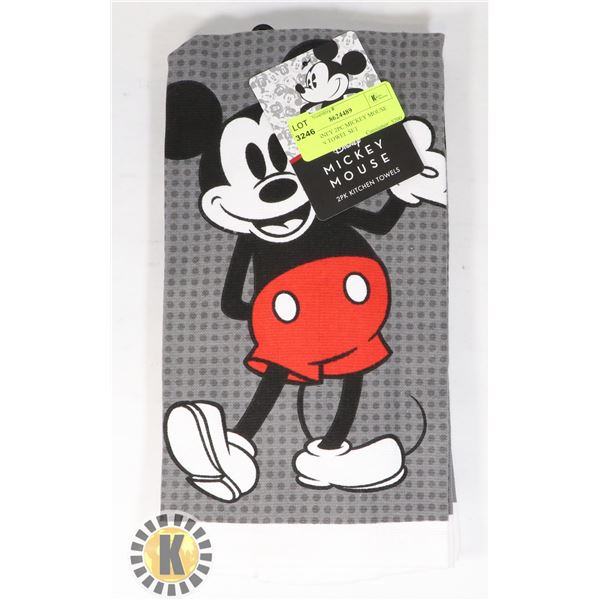 NEW DISNEY 2PC MICKEY MOUSE KITCHEN TOWEL SET