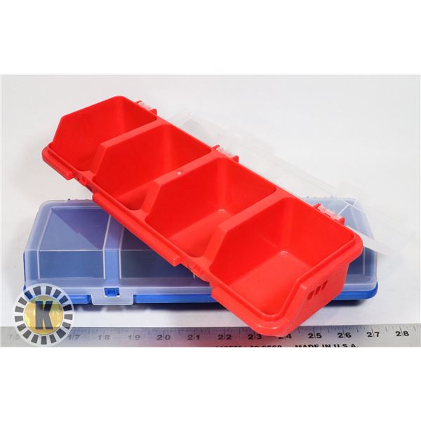 SET OF TWO NEW STACKABLE STORAGE CONTAINERS