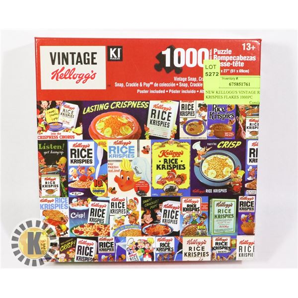NEW KELLOGG'S VINTAGE RICE CRISPIES 1000PC PUZZLE