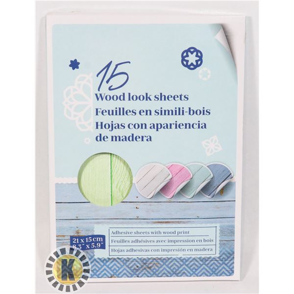 NEW WOOD LIKE ADHESIVE SHEETS WITH WOOD PRINT