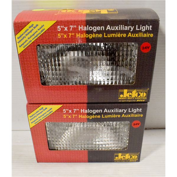 LOT OF 2 JETCO 6X7" 24V HALOGEN H3 BULBS