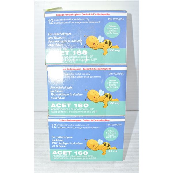 ACET 160 CHILDREN 2 TO 4 SUPPOSITORIES FOR RELIEF