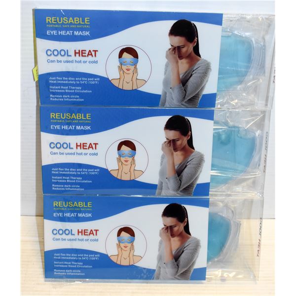 3 NEW COOL HEAT EYE HEAT / COOLING PADS - HELPS W/