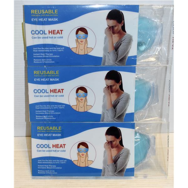 3 NEW COOL HEAT EYE HEAT / COOLING PADS - HELPS W/