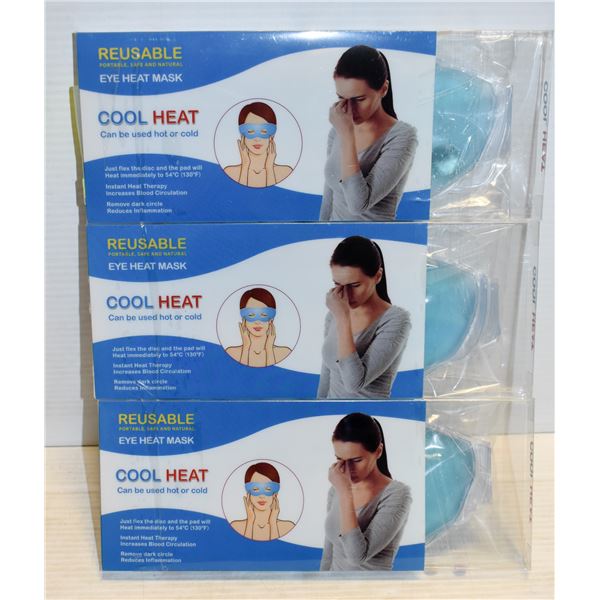 3 NEW COOL HEAT EYE HEAT / COOLING PADS - HELPS W/