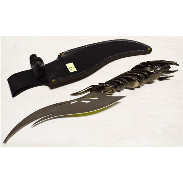 SCULPTURED ALIEN HEAD HEAVY KNIFE