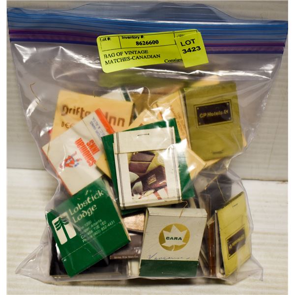 BAG OF VINTAGE MATCHES-CANADIAN