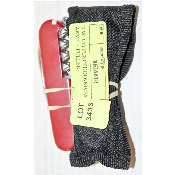 2 MULTI FUNCTION KNIVES-SWISS ARMY + FULLER