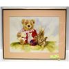 Image 1 : FRAMED LIMITED EDITION TEDDY BEAR PRINT- 1984