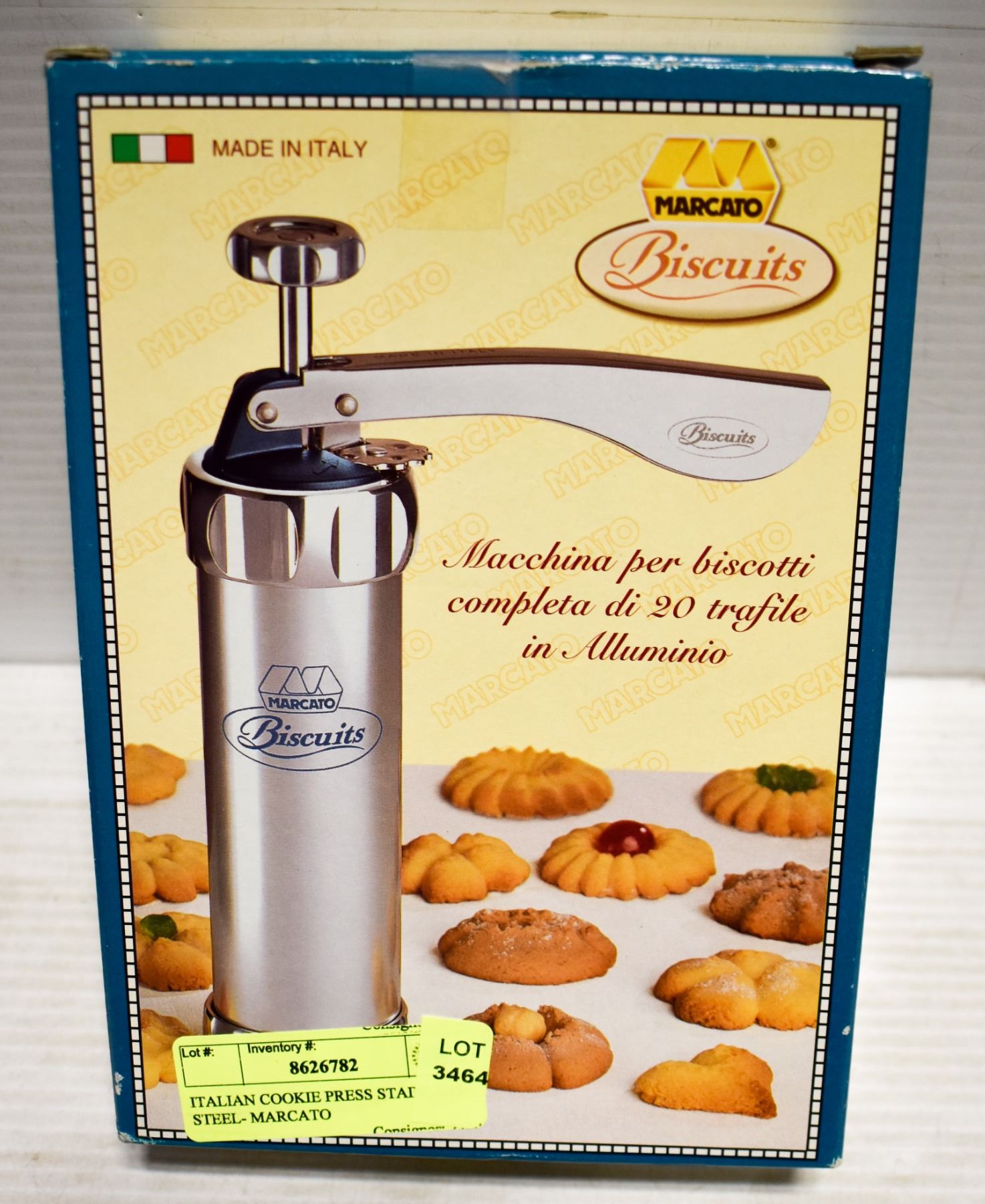 ITALIAN COOKIE PRESS STAINLESS STEEL MARCATO