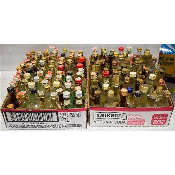 1950'S MINI LIQUOR BOTTLES- 120+ FOUND IN ATTIC