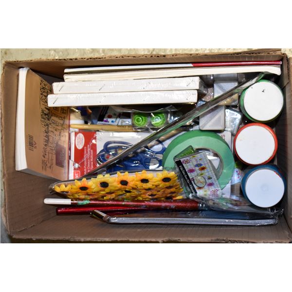 ART/CRAFT SUPPLIES- BOX LOT ASSORTED