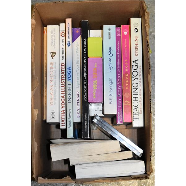 YOGA BOOKS/CARDS & DVD'S- BOX LOT OF 16 ASST.