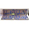 Image 1 : 1973 VINTAGE LICENSE PLATES- SET OF 4-