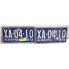 Image 1 : 1972 VINTAGE LICENSE PLATES- SET OF 2