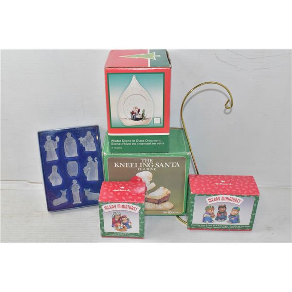 LOT OF 6 BOXED CHRISTMAS ORNAMENTS