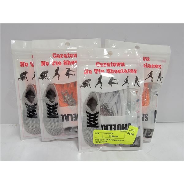LOT OF 4 CERATOWN NO TIE SHOELACES