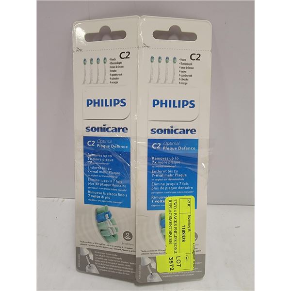 TWO 4 PACKS PHILIPS SONICARE C2 REPLACEMENT BRUSH