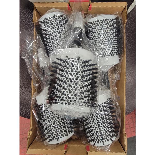 LOT OF 5 CERAMIC ION ANTISTATIC ROUND BRUSHES