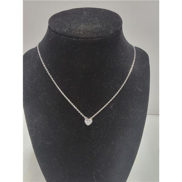 NEW 925 SILVER CHAIN WITH FLOATING HEART