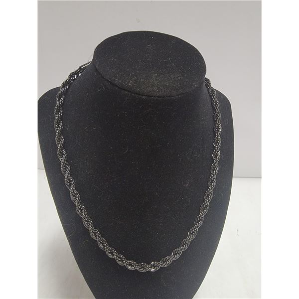 NEW BLACK STAINLESS ROPE CHAIR 16" X 5MM