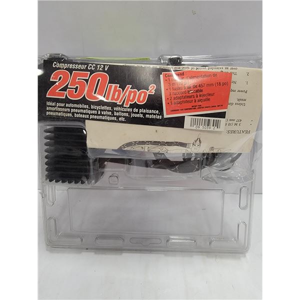 12 VOLT 250LB / PO PORTABLE AIR COMPRESSOR
