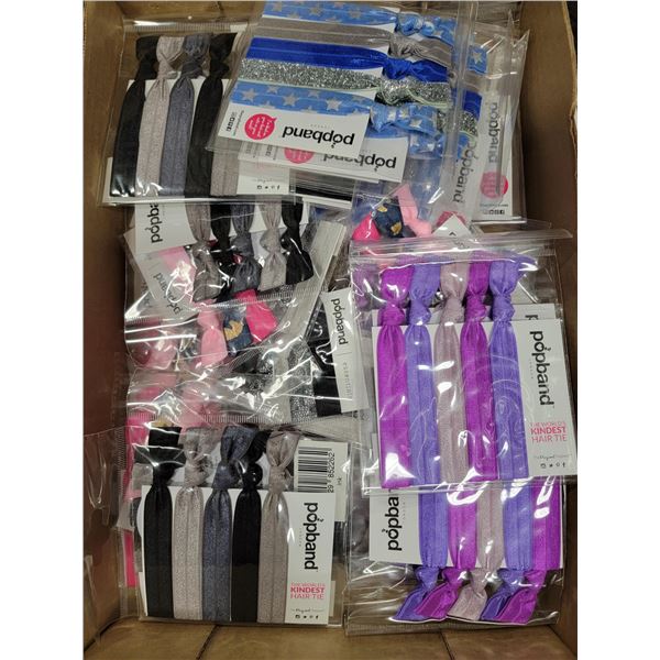FLAT WITH 60 PLUS POPBAND NO BREAK HAIR TIES