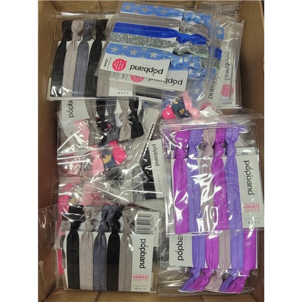 FLAT WITH 60 PLUS POPBAND NO BREAK HAIR TIES