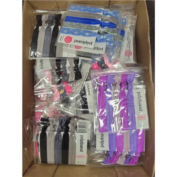 FLAT WITH 60 PLUS POPBAND NO BREAK HAIR TIES