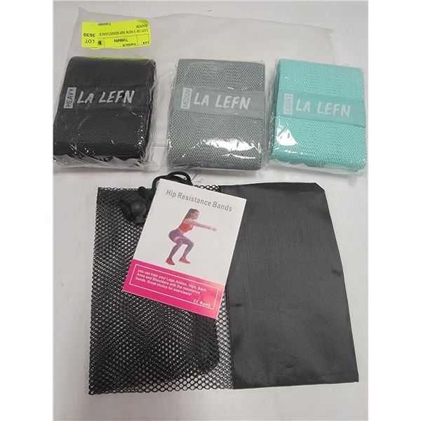 LOT OF 3 NEW HIP RESISTANCE BANDS