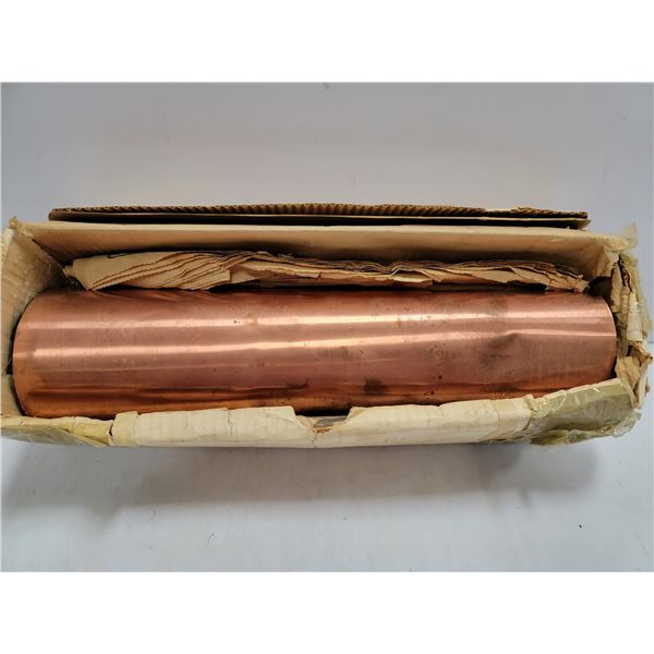 ROLL OF COPPER SHEETING, 16" WIDE X UNKNOWN