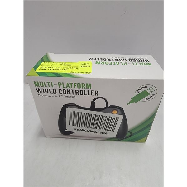 NEW MULTI-PLATFORM WIRED GAME CONTROLLER