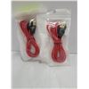 Image 1 : LOT OF 2 BRAIDED NYLON MICRO USB CABLES FOR