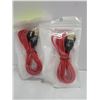 Image 1 : LOT OF 2 BRAIDED NYLON MICRO USB CABLES FOR