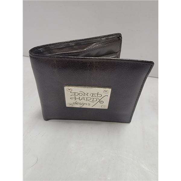 NEW ED HARDY LEATHER MENS WALLET