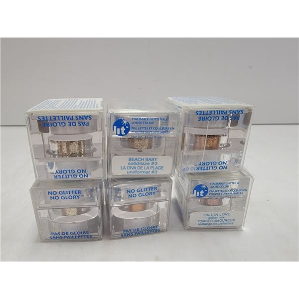 LOT OF 6 GLITTER MAKEUP