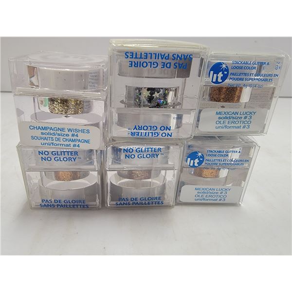 LOT OF 6 GLITTER MAKEUP