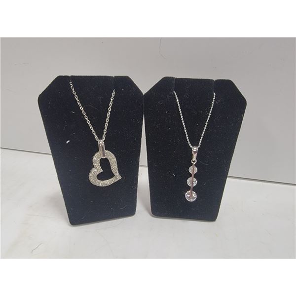 LOT OF 2 RHINESTONE NECKLACES