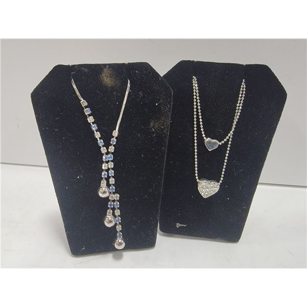 LOT OF 2 RHINESTONE NECKLACES