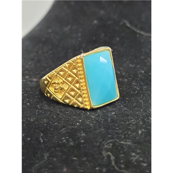 GOLD TONE MENS RING - SIZE 12