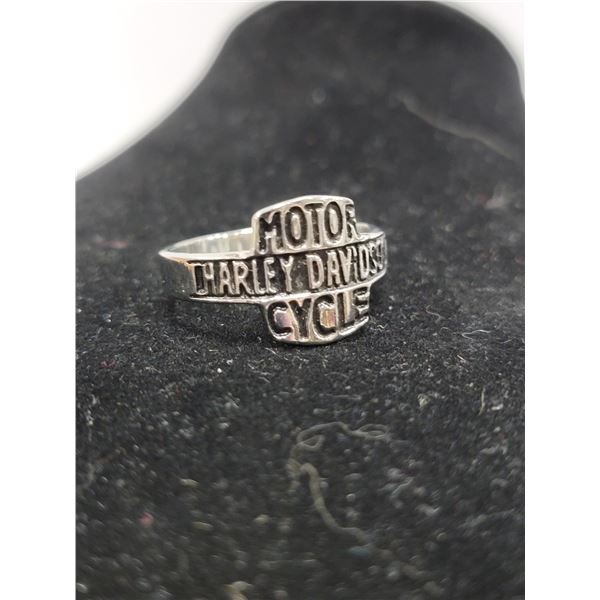 STAINLESS HARLEY DAVIDSON RING - SIZE 14