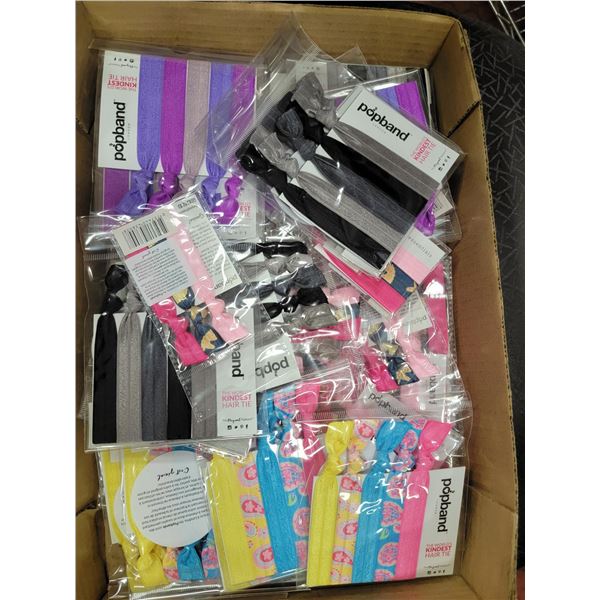FLAT WITH 60 PLUS POPBAND NO BREAK HAIR TIES