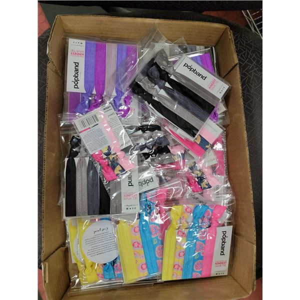 FLAT WITH 60 PLUS POPBAND NO BREAK HAIR TIES