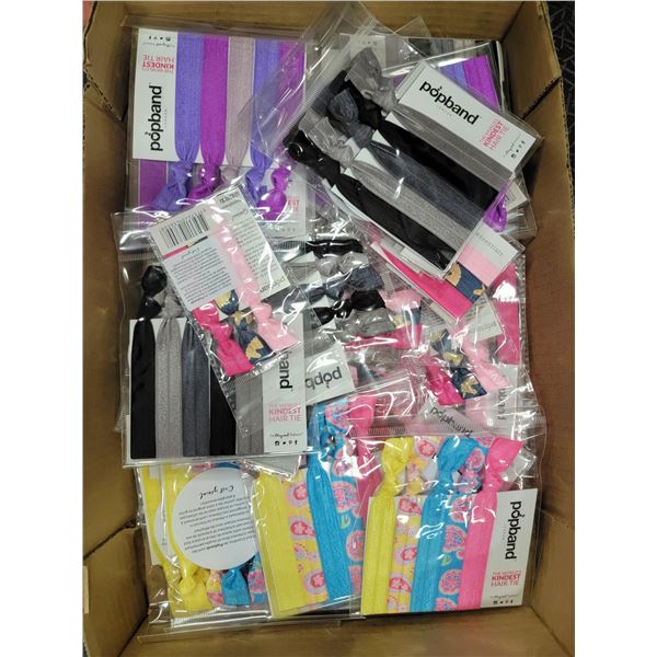 FLAT WITH 60 PLUS POPBAND NO BREAK HAIR TIES